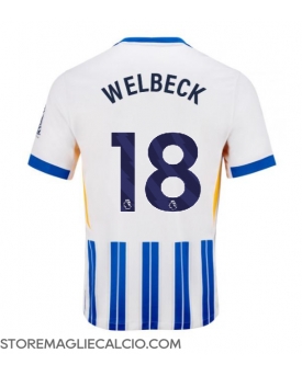 Brighton Danny Welbeck #18 Maglia Gara Casa Repliche 2024-25 Maniche Corte